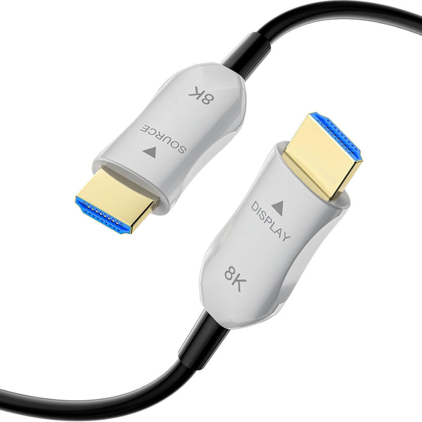 8K Fiber Optic HDMI 2.1 Cable 25ft, Active HDMI Cable Slim, High