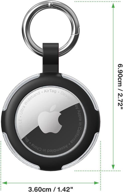 Compatible with AirTag Case Keychain, IPX8 Waterproof Holder, Silicone AirTags Cases with Key Ring