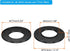 PATIKIL 43mm-77mm Metal Step Up Ring, 2 Pack Camera Lens Filter Adapter Ring Aluminum Filter Adapter Ring for Camera Lenses Hood, Black