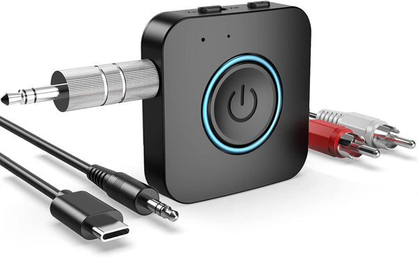 Bluetooth Transmitter Receiver, LAICOMEIN 2-in-1 V5.0 Adapter, Wireless Transmitter for TV/PC/MP3, Receiver for