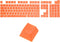 MECCANIXITY 108 Keys Pudding Keycaps Set OEM Profile 60 Percent ABS for Mechanical Keyboard Layout, Orange Double Shot