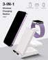 3 in 1 Wireless Charging Stand, Fast Wireless Charger for Apple Watch Ultra 10 9 8 7 6 SE 5 4 3, Made for iPhone