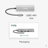 Plugable USB C Hub Multiport Adapter, 4 in 1, 100W Pass Through Charging, USB C to HDMI 4K 60Hz
