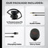 PowerLocus Bluetooth Over-Ear Headphones, Wireless Stereo Foldable Headsets with Built-in Mic, Black