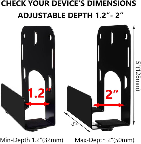 Gmailmall Cable Box Mount Modem Adjustable Wall Mount for Most Narrow Media Players Compatible with Roku, Router, Fire