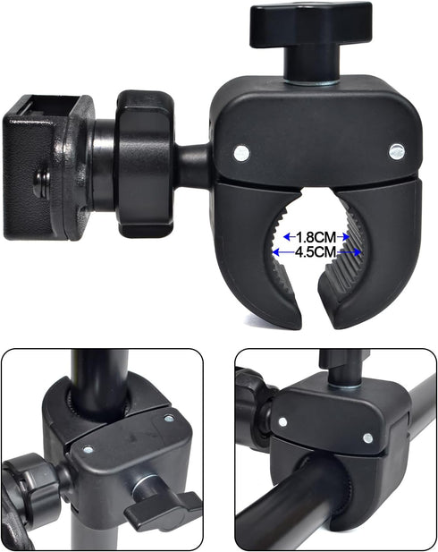 UAYESOK Bicycle/Motorcycle Walkie-Talkie Handlebar Mount, Vehicle Grab Rail Clamp Radio Holder for HT, Scanner, Speaker