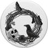 PopSockets Standard PopGrip Black Skull Crow Butterfly Wreath Vintage Halloween Goth
