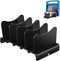 Acrylic Multi Device Organizer Stand, 4 Slots Desktop Storage Holder for Portable Charger Power Banks, Compatible with