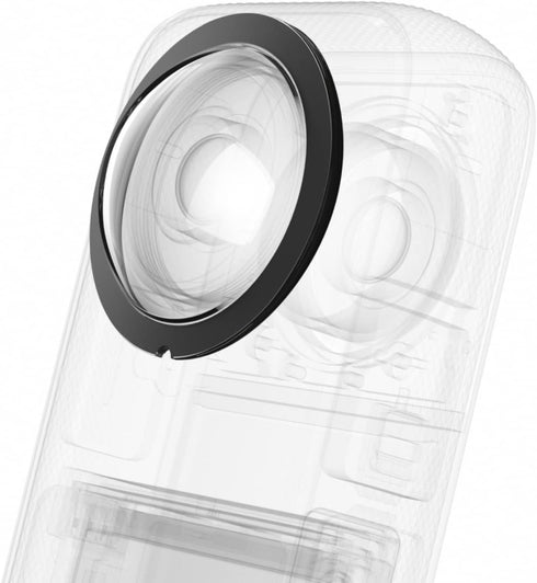 Puluz Sticky Lens Guards for Insta360 X3, PC Protective Cover Cap for Waterproof 360 Action Camera Accessories