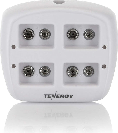 Tenergy TN136 Smart 9V 4-Bay Battery Charger for Rechargeable NiMH 9 Volt Batteries