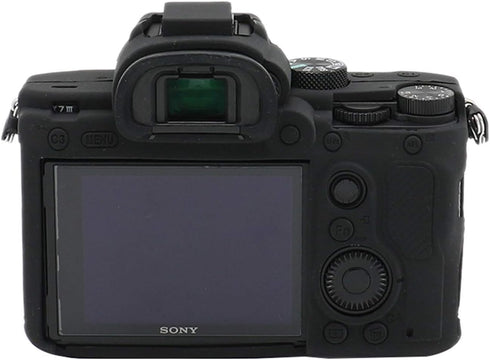 A7 III Silicone Case, TUYUNG Camera Housing Case Protective Cover, Compatible with Sony Alpha A7 III A7M3 Cameras, Black