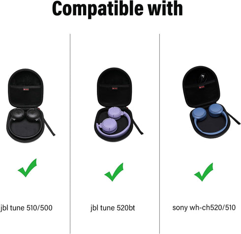 XANAD Hard Case for Sony WH-CH520 / CH510 & JBL Tune 510BT / 710BT / 660NC / Live 660NC / Live 660NC Wireless Bluetooth Headphone - Tavel Storage Bag