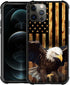 TnXee iPhone 11 Pro Max Case - Wood Grain American Flag Bald Eagle, Shockproof, Anti-Scratch, Perfect Gift for Men &