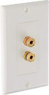 Monoprice Banana Binding Post - Two-Piece Wall Plate for 1 Speaker, Coupler Type, Gold
