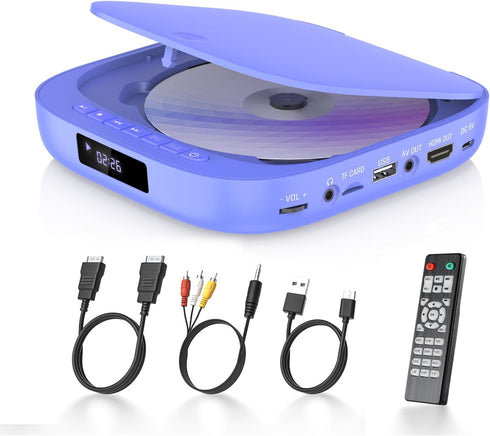 Desobry DVD Players for TV Mini DVD Player HDMI RCA Output 1080P HD