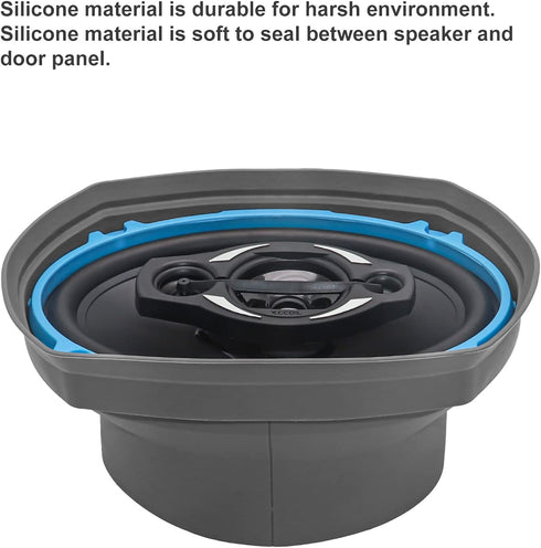 RECOIL SPB69 Foldable Silicone 6 X 9” Car Speaker Baffle Kits - Sound Quality Improvement and Protection, One Pair