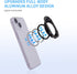 Magnetic Phone Ring Holder for MagSafe Grip Kickstand Adjustable Cellphone Ring Stand Mag Safe Accessories for iPhone15/ 14/13/12 Series Removable for Wireless Charging Black