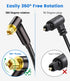 90 360 PS4 (90 10ft/3M) Degree Toslink Optical Cable Degree Free-Rotating Plug Fiber Optic Cable S/PDIF Toslink Male
