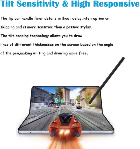 Galaxy Z Fold 5 S Pen Fold Edition for Samsung Galaxy Z Fold5 5G, Slim S Pen with Adaptors (Black)