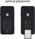 Flip Stand Adjustable Phone Stand & Grip with Compact Mirror, Compatible with Magnet Car Mount, Silver