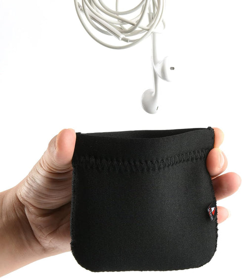 4 x 4 inch Neoprene Protective Carrying Snap Case Bag Pouch for Earphones/Cables etc.(Earbud Case)