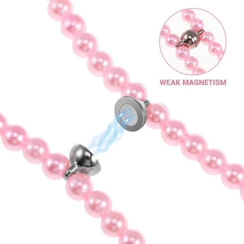 in-Ear Earphones with Mic - Wired Headset with Remote and Mic Hands-Free Pearls Chain Universal Earphone for Girls