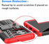 Asuwish Phone Case for Samsung Galaxy A51 4G with Tempered Glass Protector, Heavy Duty Rugged Cover, Red