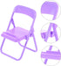 KALLORY 10Pcs Folding Chair Phone Stand Portable Mobile Phone Bracket Cartoon Desktop Holder Practical Cellphone Rack