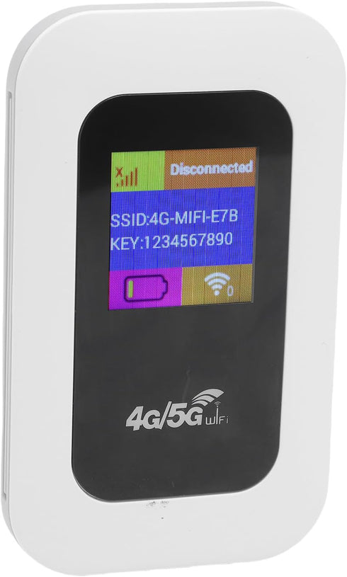 Tomantery 4G 5G 2100 Portable WiFi Mobile Hotspot, Pocket Device with Mah Battery for Outdoor Use, Multi-Device