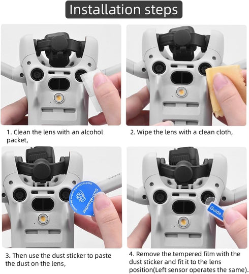 CAPART Camera Lens + Sensor Protector for DJI Mini 4 Pro Drone - Tempered Glass Film, Anti-scratch Protection (2-Pack)