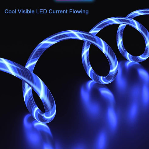 IHAO USB Type C to Type C PD 60W Fast Charging Cable with Visible Cool LED Current Flowing for All USB C Devices