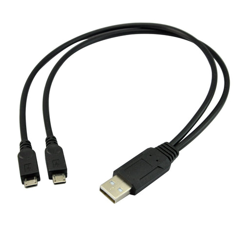 UCEC Dual Micro USB Splitter Cable: Charge 2 Micro USB Devices Simultaneously from 1 USB Port (1 pack)