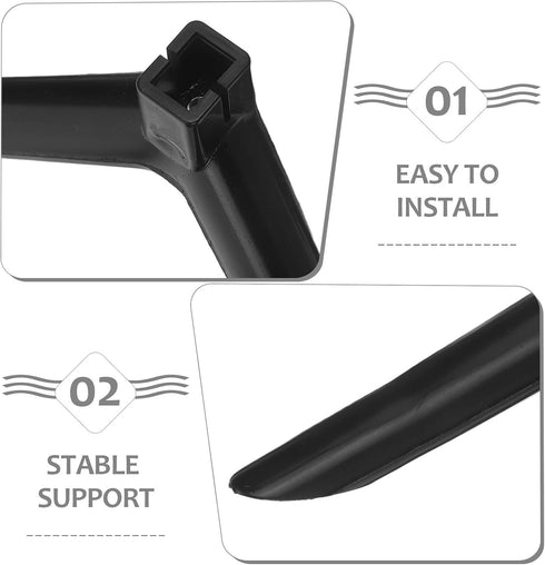 TOBBOMEY 4pcs Plastic Tv Stand Base with Screws Replacement Tabletop Tv Stand Brackets Stable Plastic Desktop Monitor