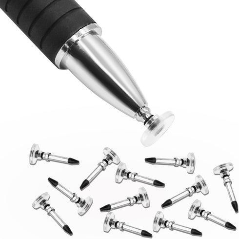 12 Pcs Universal Stylus Tips Replacement Stylus Pen Disc Tips Round Shape Stylus Pen Nibs for Touch Screen Devices