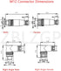 M12 8Pin Waterproof IP67 Circular Male Plug, Screw Threaded Coupling Electrical Connector for Industrial Automation