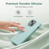 Cordking iPhone 15 Plus Case, Silicone Ultra Slim Shockproof Protective Phone Case, Mint Green