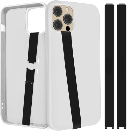 UKON Silicone Phone Grip, 2 PCS Reusable Finger Holder with Three Short Silicone Strips, Fits 4.5"-7.5" Phone Case