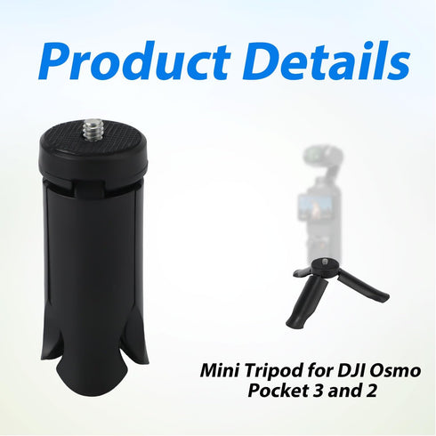 BOXOB 3 2, Mini Tripod for DJI Osmo Pocket & Portable Camera Tripod Stand, Black, ABS Material