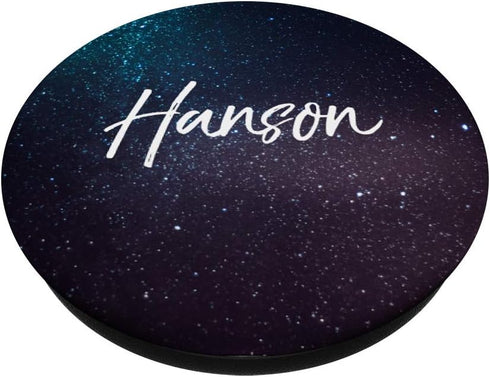 Hanson Name Personalized Birthday Men Boys Universe PopSockets Swappable PopGrip