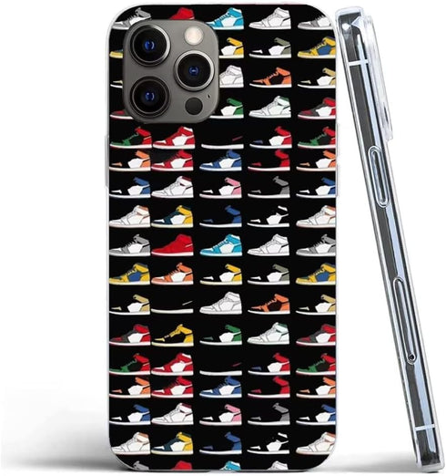 iPhone 13 The God of Basketball Sneaker Aesthetic Color Shoes Silicone Shockproof Protective Phone Cover