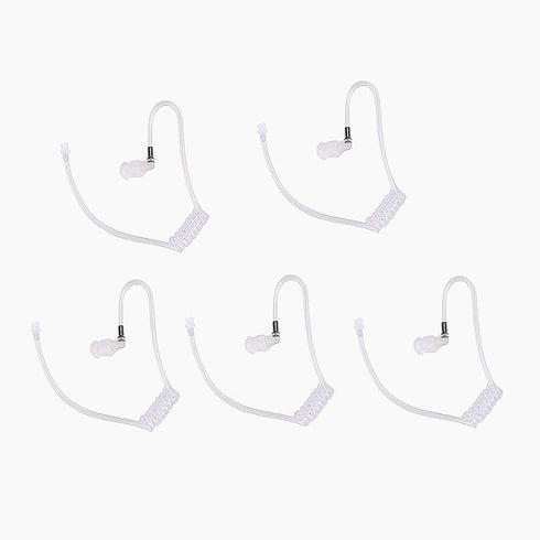 Replacement Acoustic Tube with Connector, Compatible with Motorola Kenwood Earpiece Headset (5 Packs)