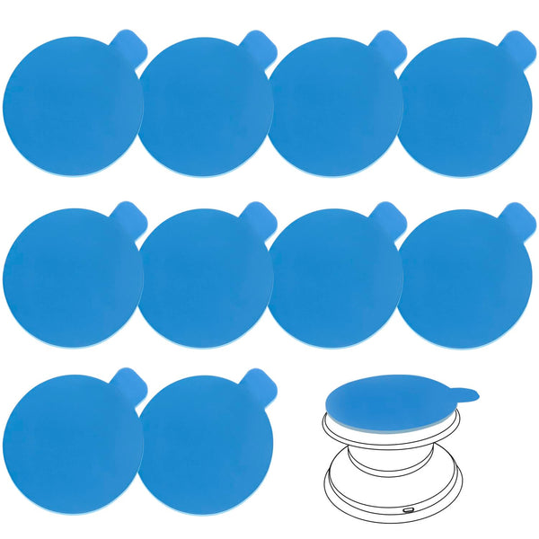 10 pcs Clear Sticky Adhesive Pads for Socket Base, 1.34 inches Transparent Double Sided Tapes for Collapsible Grip