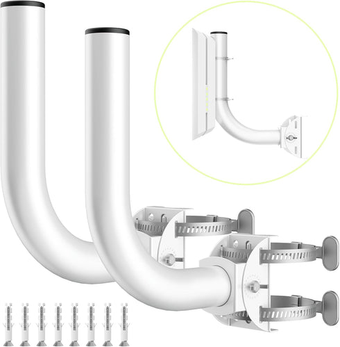 KORYCE Universal Wireless Bridge Bracket Mount, 2-Pack J Pole Mounts, 180 Adjustable Wall-Mounted