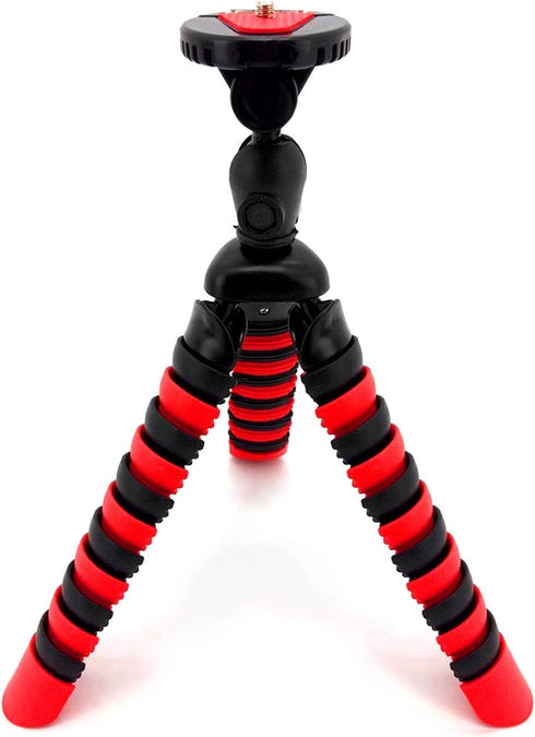 12" Inch Tripod with Flexible Spider Disc Legs, Quick Release Plate, Bubble Level for All Cameras + eCostConnection