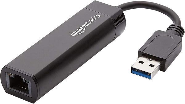 Amazon Basics USB 3.0 to 10/100/1000 Gigabit Ethernet Adapter, Black