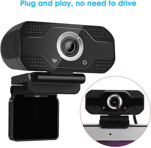 ciciglow 1080P PC Webcam, Desktop Computer Camera USB with Microphone USB Online Class Webcam for Live Streaming, Video