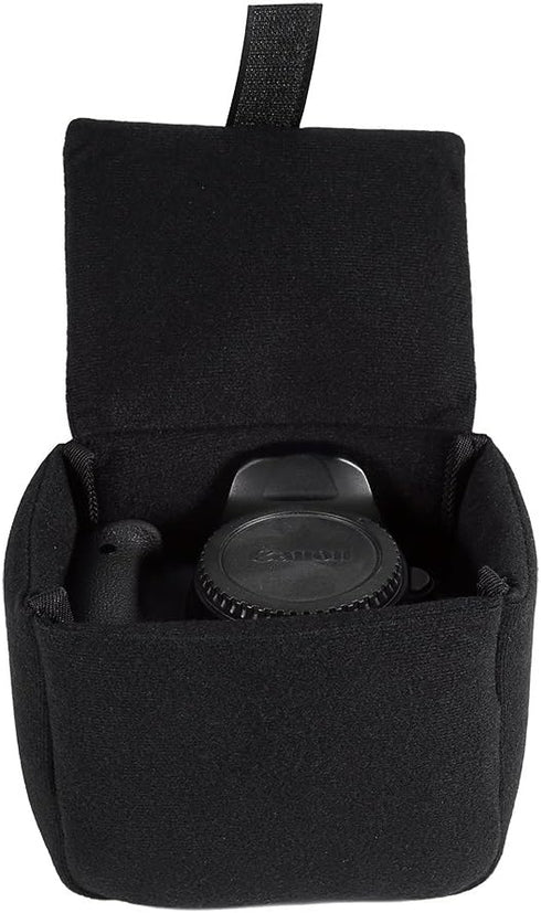 DSLR Camera Bag Insert, Padded Shockproof Protection Travel Pouch for Photography (Black)
