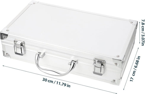 Toyvian Aluminum Briefcase Hard Case, DIY Customizable Foam Insert for Test Instruments, Cameras, and Tools