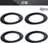 Fielect 4Pcs Foam Speaker Edge Surround Rings Replacement Kit, 4.5inch/115mm, Black for Speaker Repair or DIY