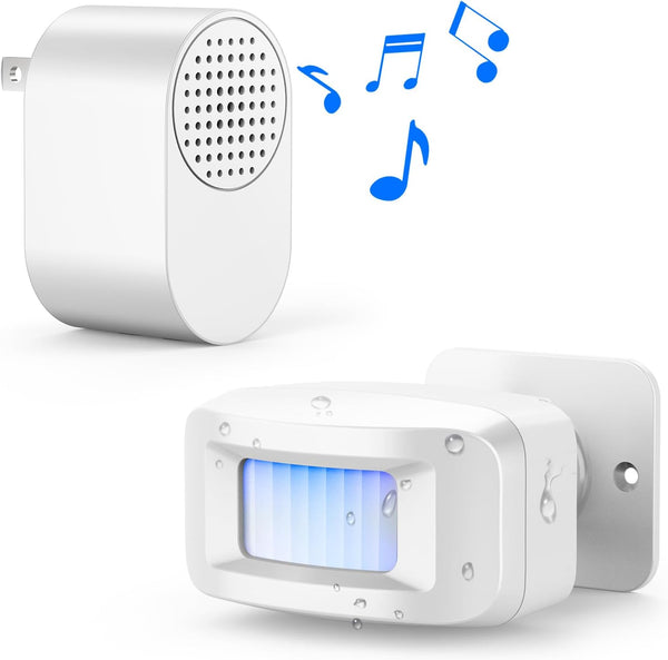 FREETIM Driveway Alarms Wireless Outside Weatherproof - Motion Sensor Alarms System Motion Detector